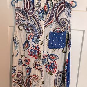 Chico’s rayon pieced tank